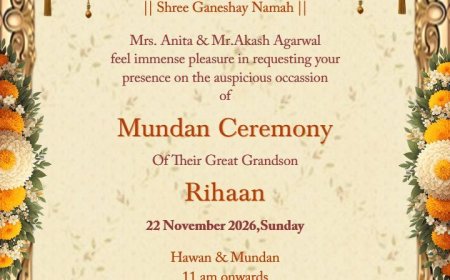 Mundan Invitation Card with Photo Online: Make Your Celebration Special